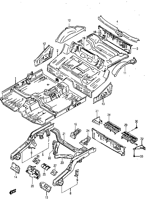 Podłoga, podłużnice