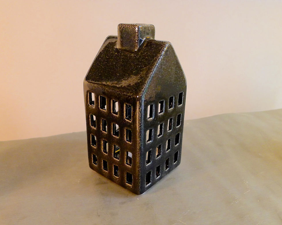 Miniature : Photophore Maison noire grande taille