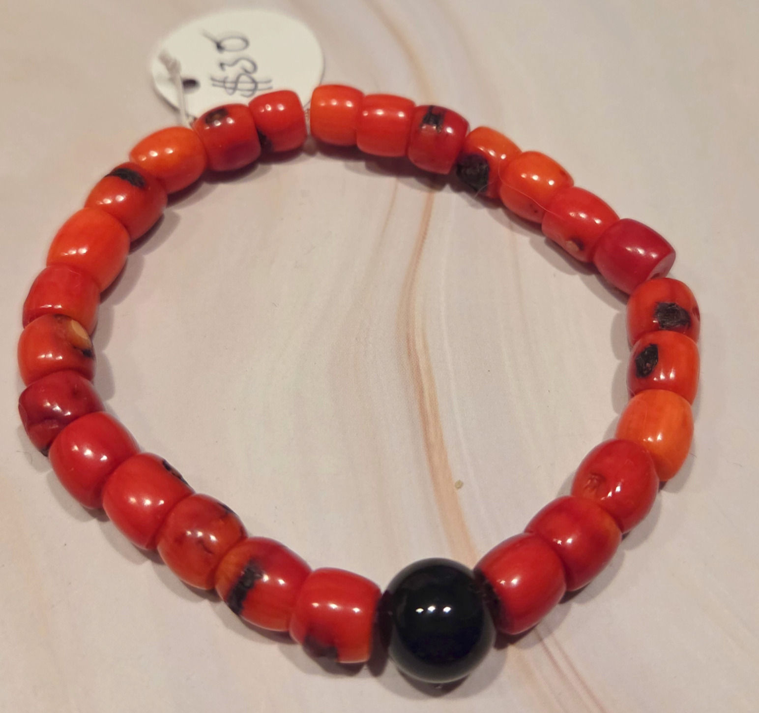 Vintage Bamboo Coral Bracelet