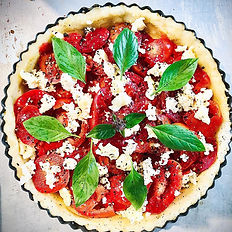 tomato and feta tart