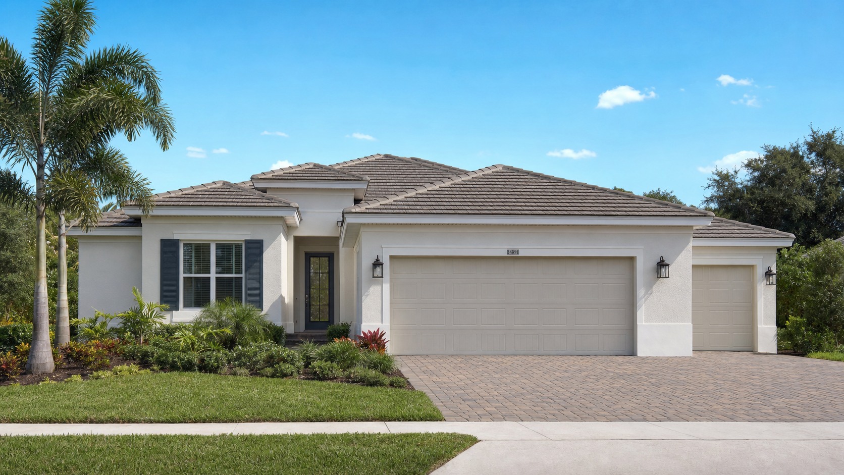 Highland Homes exterior at Bellaviva -- Auburndale Florida new construction