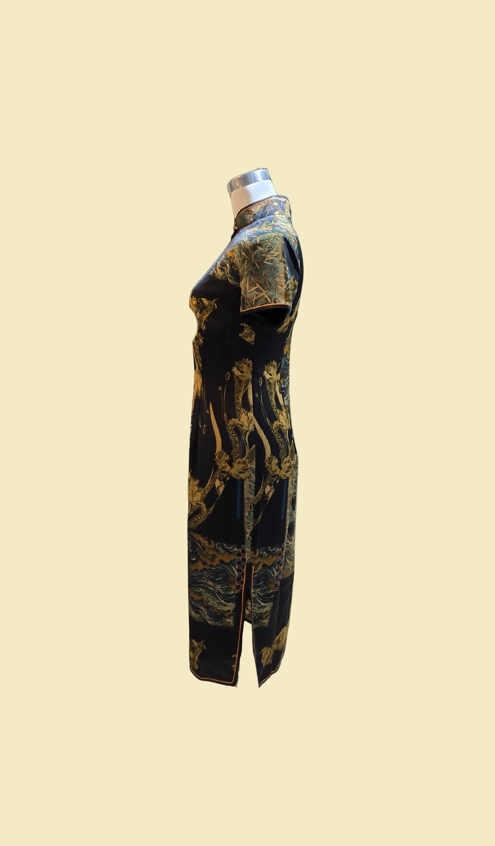 Thumbnail: 竹韻霓裳短旗袍 Bamboo attire short cheongsam qipao P-001