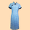 Thumbnail: 淺藍色牛仔布小花旗袍 Light blue denim flowral cheongsam Qipao V039