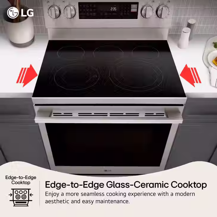 Thumbnail: LG 6.3 cu. ft. Smart Wi-Fi Enabled ProBake Convection® Electric Range