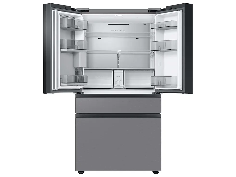 Thumbnail: Bespoke 4-Door French Door Beverage Center | Dual Ice Maker & Flex Zone | 29 cu