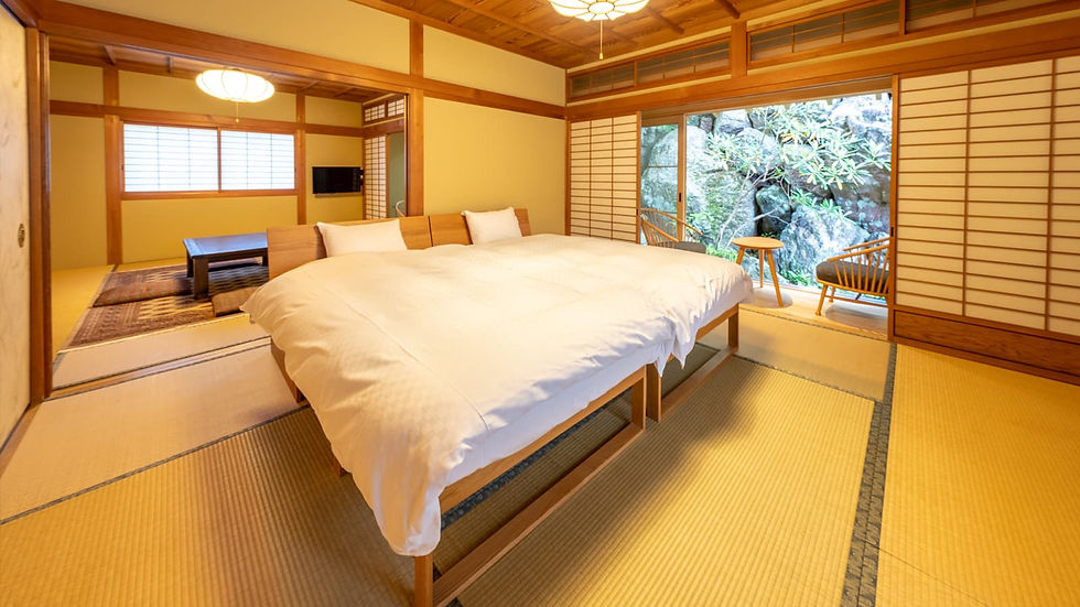 One of the rooms at Ekoin, kept simple to emulate traditional beliefs as much as possible (Ekoin)