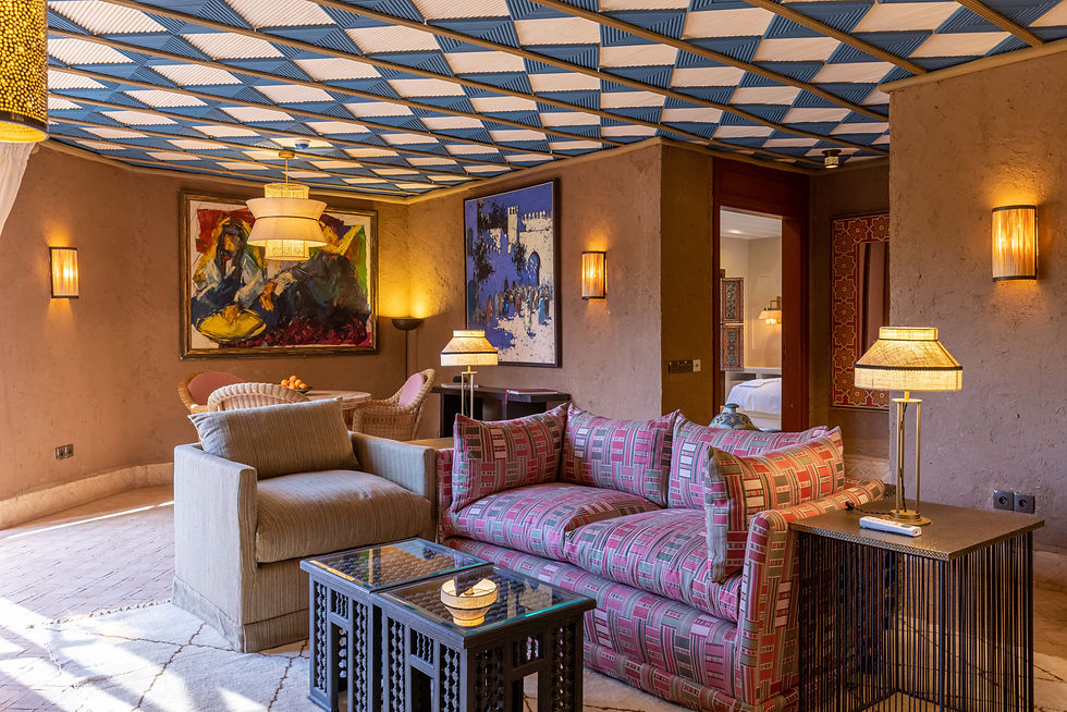 Living area at Villa Azeer - Courtesy of Ezzahra Estate