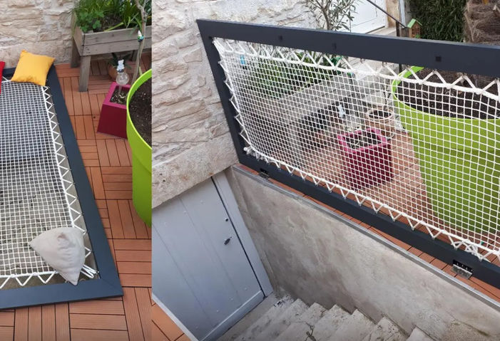 רשת גלריה מעוצבת 45 מ"מ לבנה, כיסוי לדלת מקלט