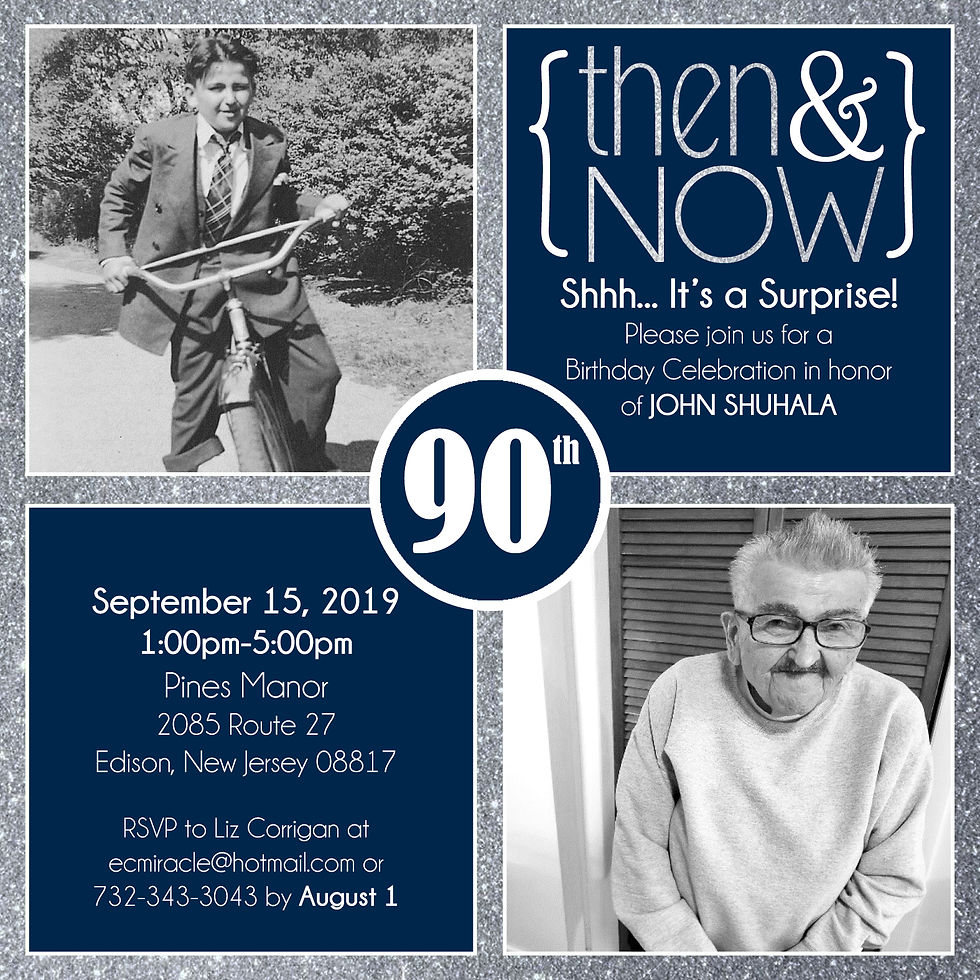 90th Birthday Invitation Magnet