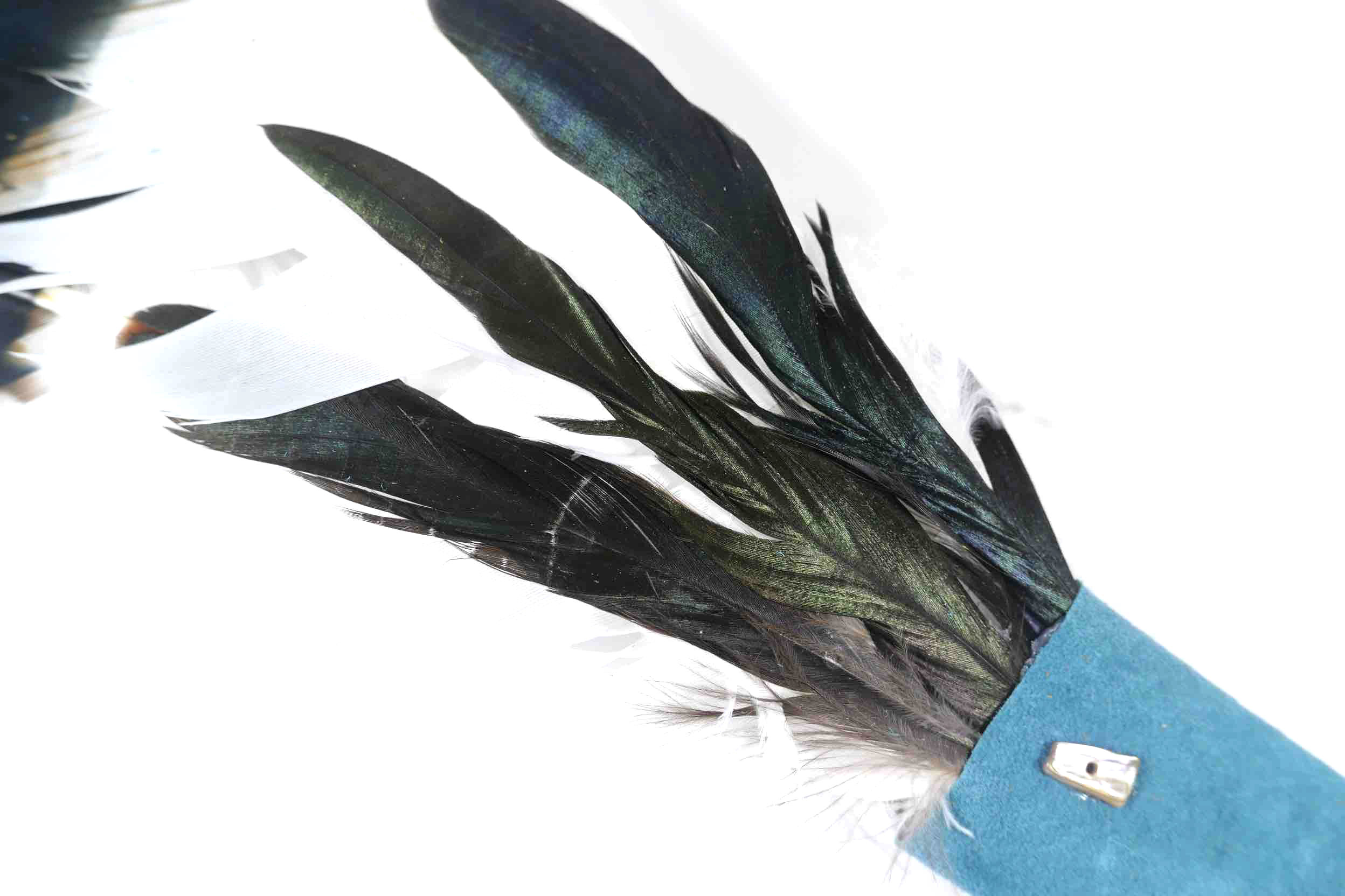 Navajo Räucherfächer mit Leder eingewickelt, Ansicht 1