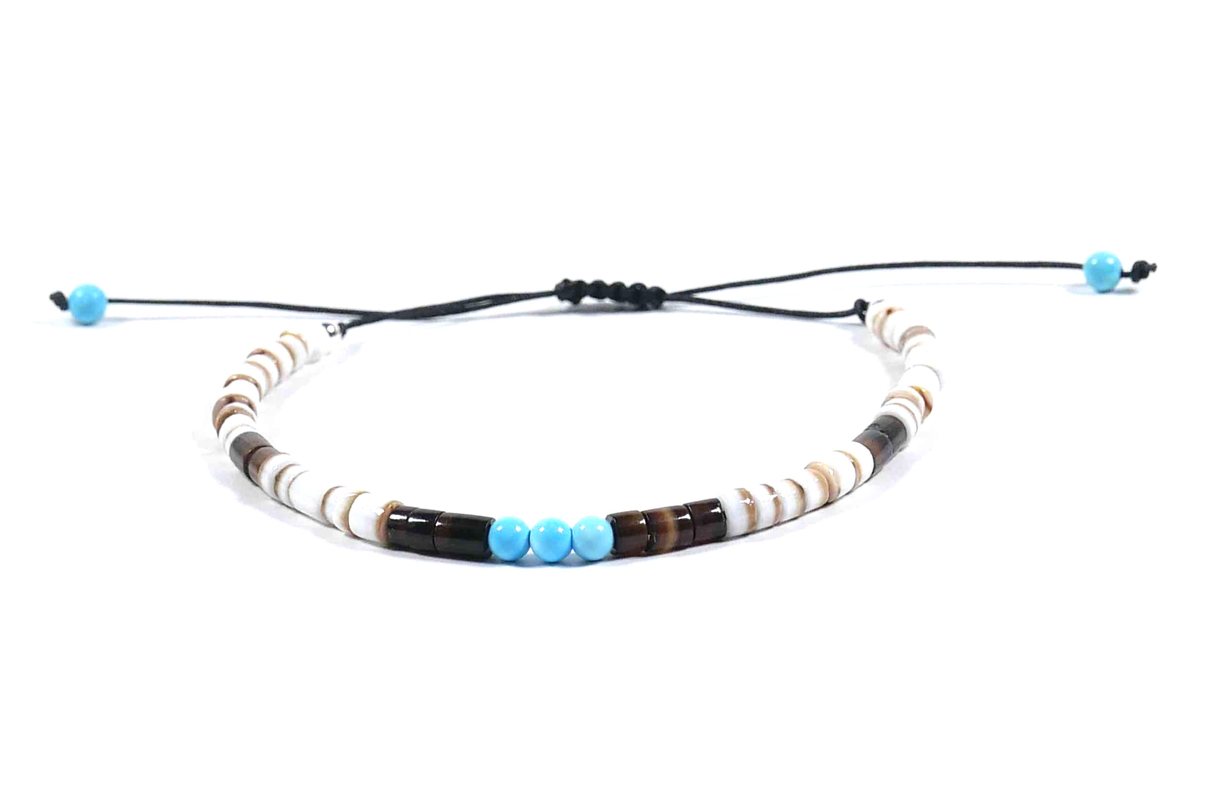 Freundschaftsarmband aus Heishi Muschelperlen mit Türkis Perlen, Ansicht 1