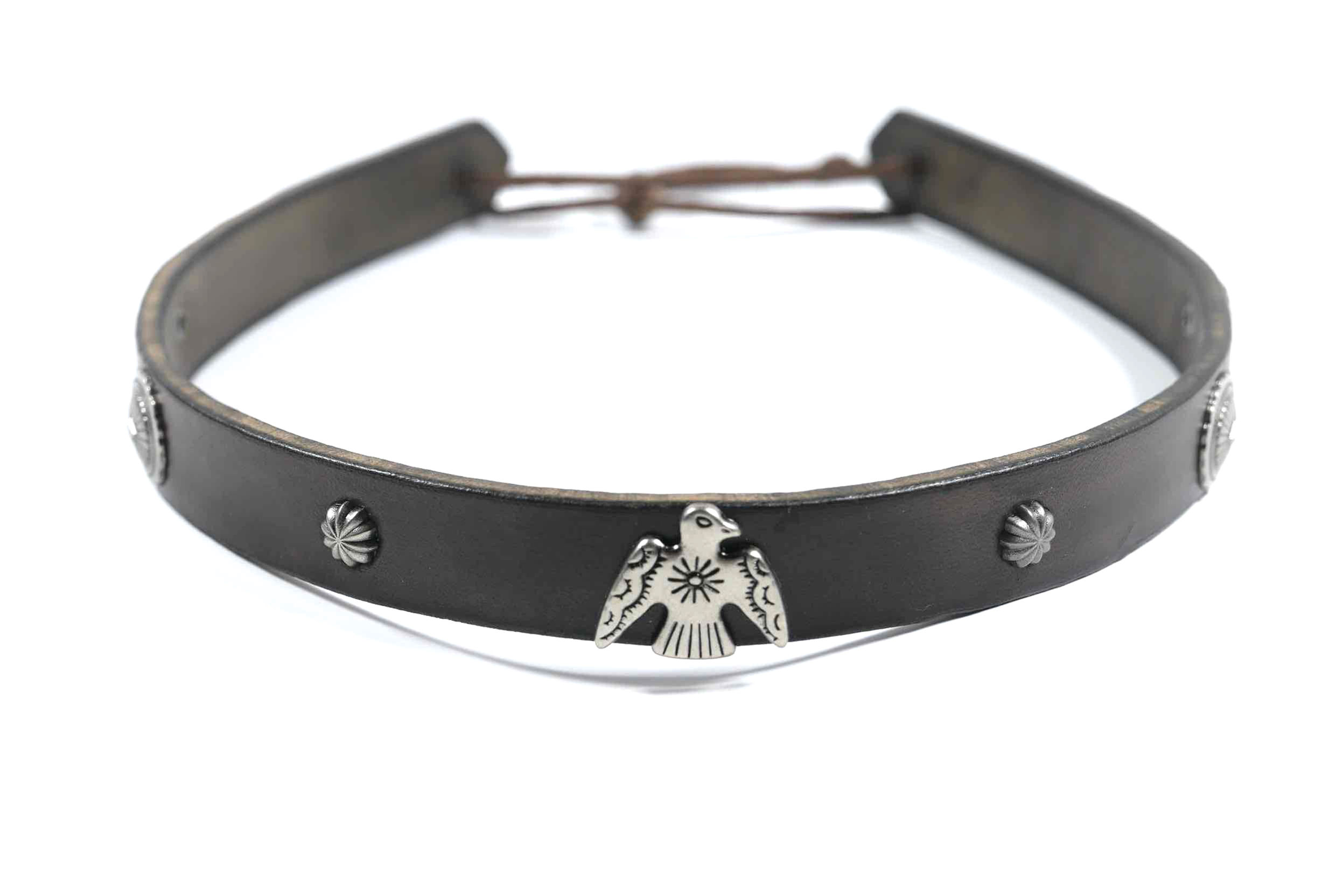 Hutband aus Leder mit Nieten, Ansicht 1