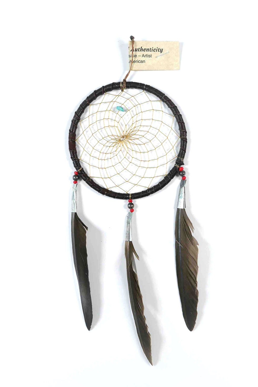 Traumfänger mit beigem Leder, Ansicht 4