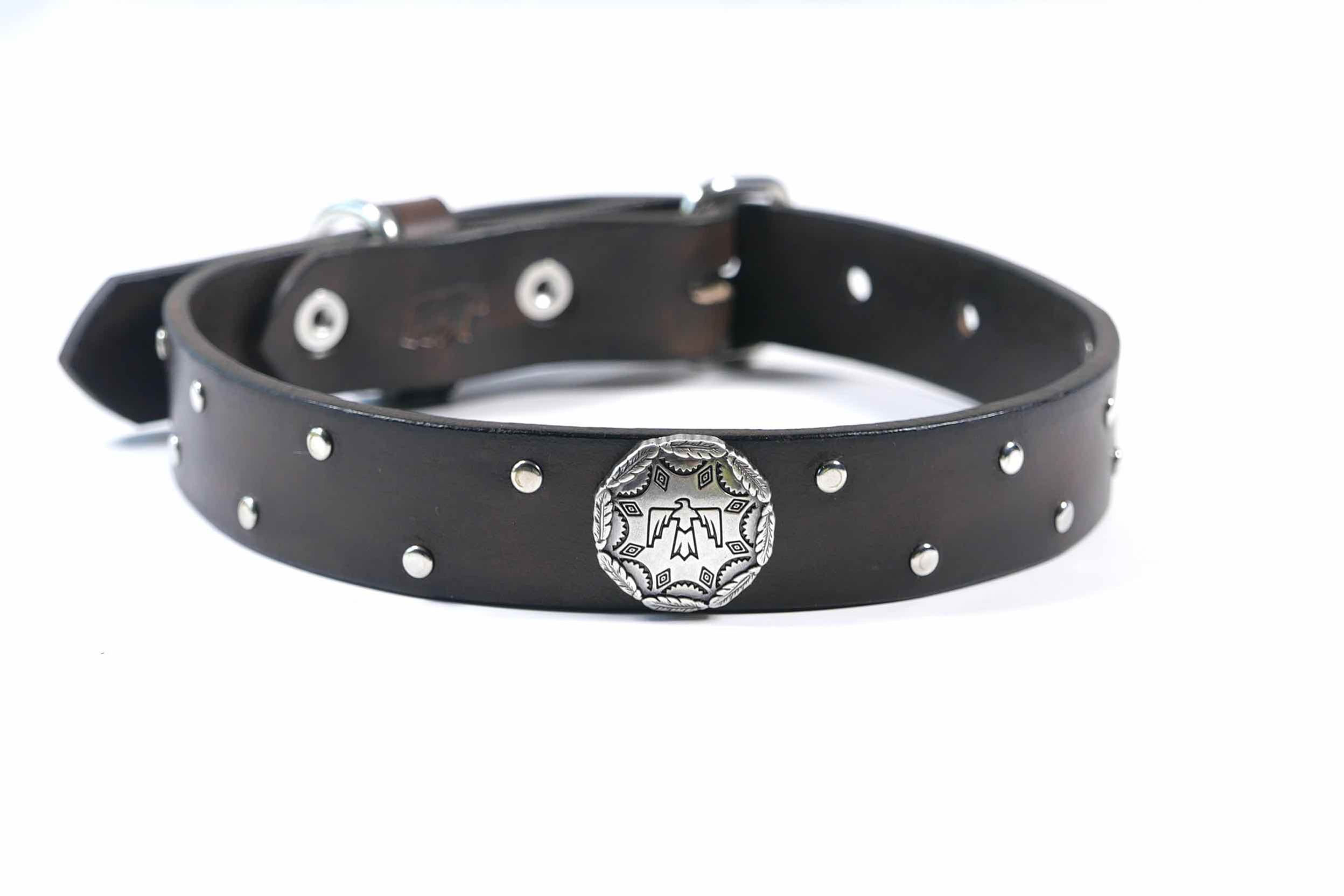 Leder Hundehalsband mit Nieten, Ansicht 1