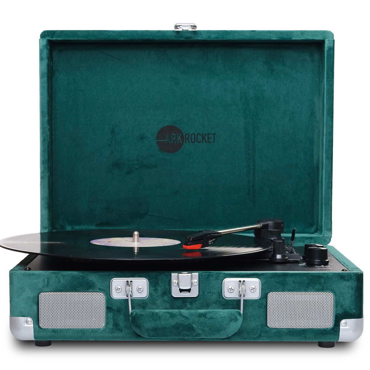 Curiosity Suitcase Bluetooth Turntable - Green Velvet