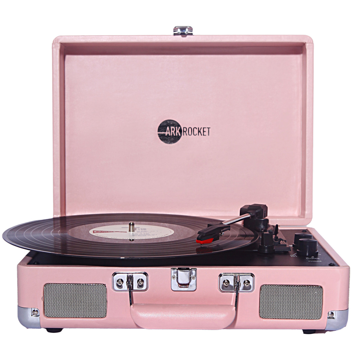 Curiosity Suitcase Bluetooth Turntable - Pale Pink
