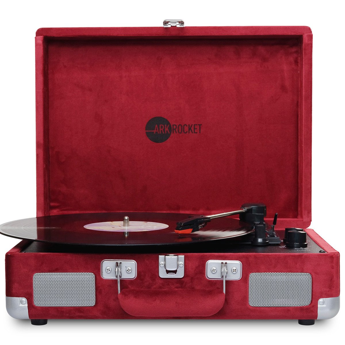 Curiosity Suitcase Bluetooth Turntable - Burgundy Velvet