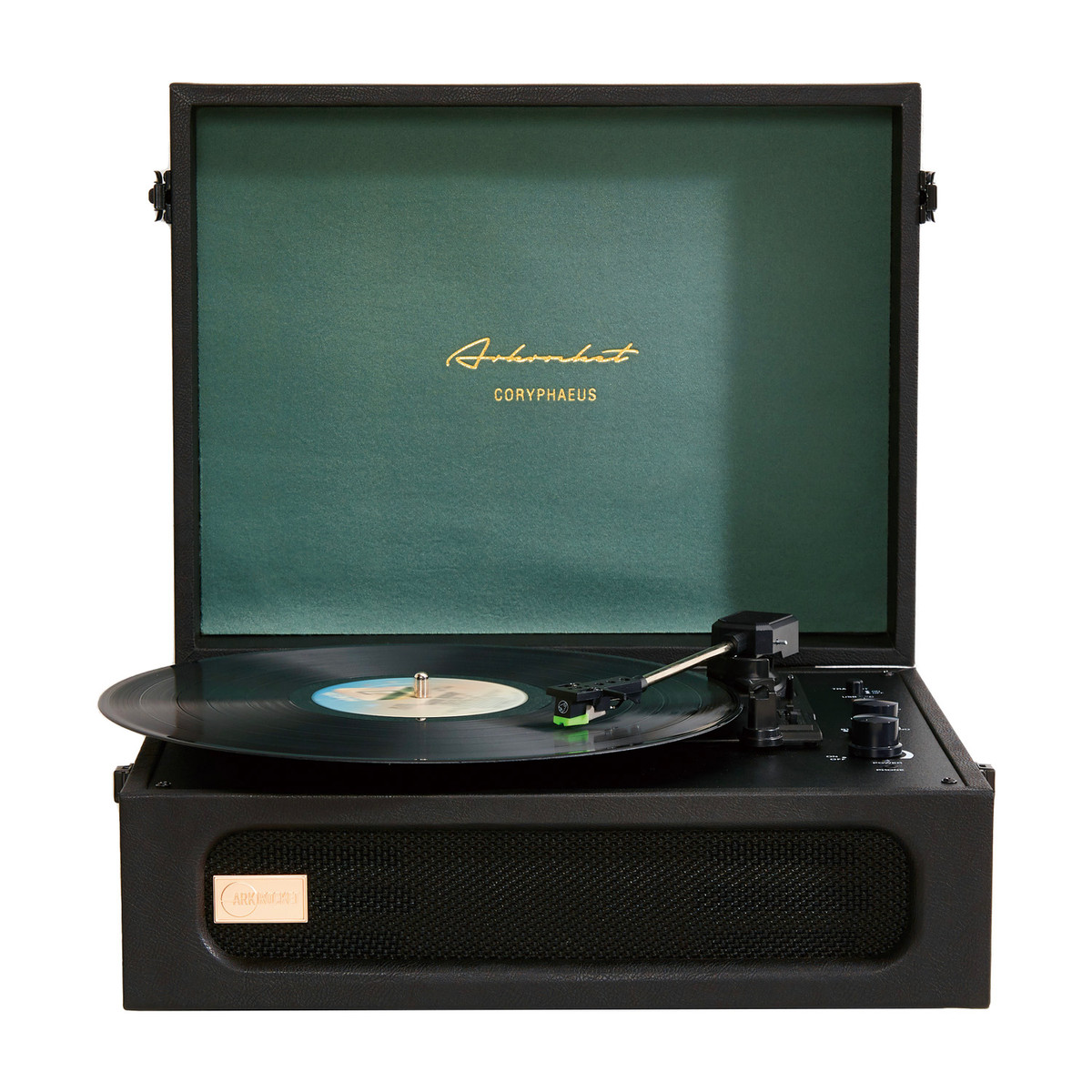 Coryphaeus Bluetooth Turntable Deluxe Edition Record Player(Black/Green)