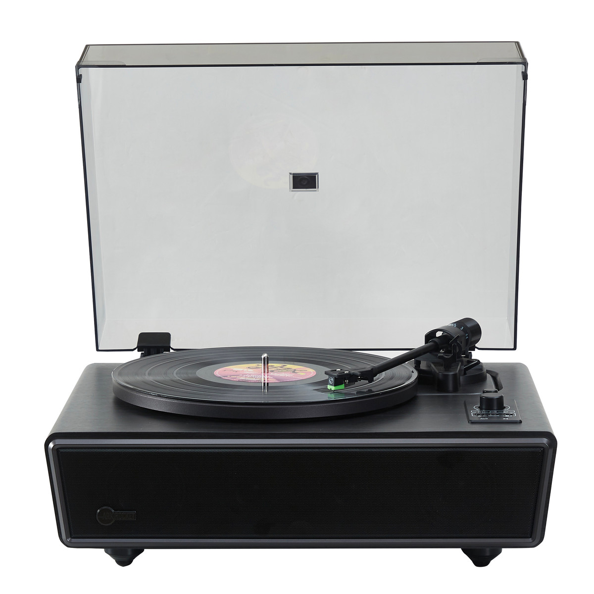 Huygens Bluetooth Turntable with Built-in Speakers (Black)