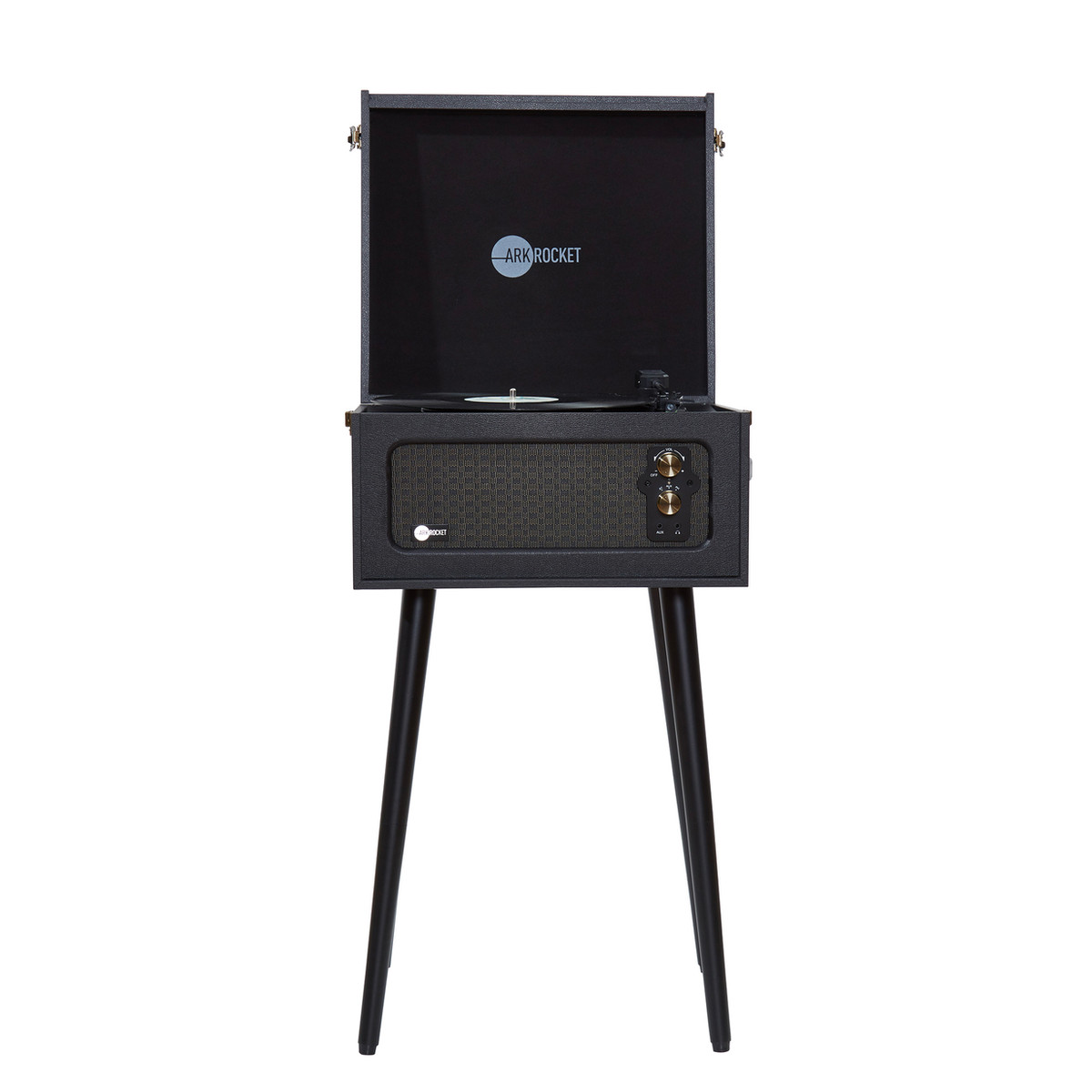 Discovery II Retro Turntable Wireless Record Player With Legs - Black