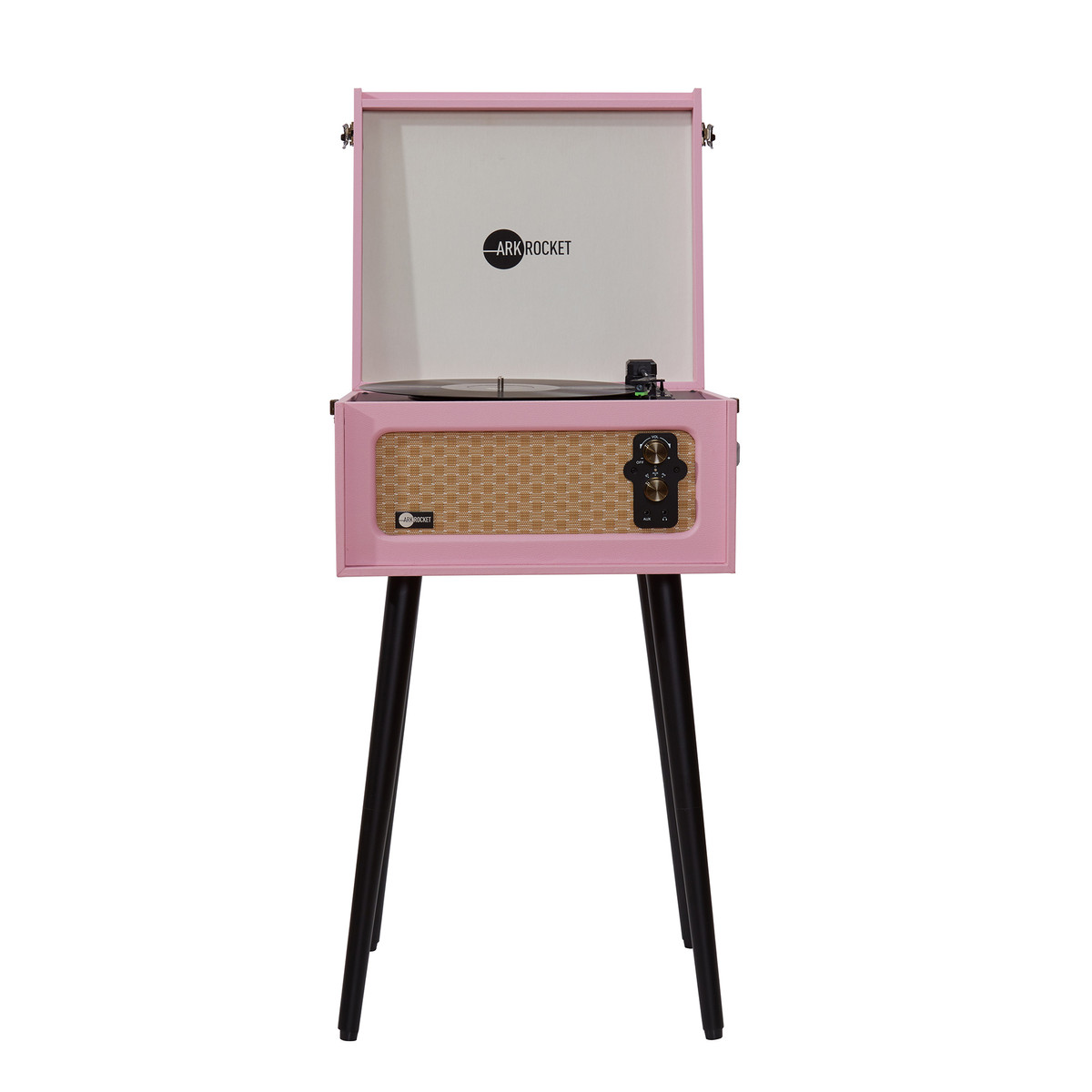 Discovery II Retro Turntable Wireless Record Player With Legs (Pink)