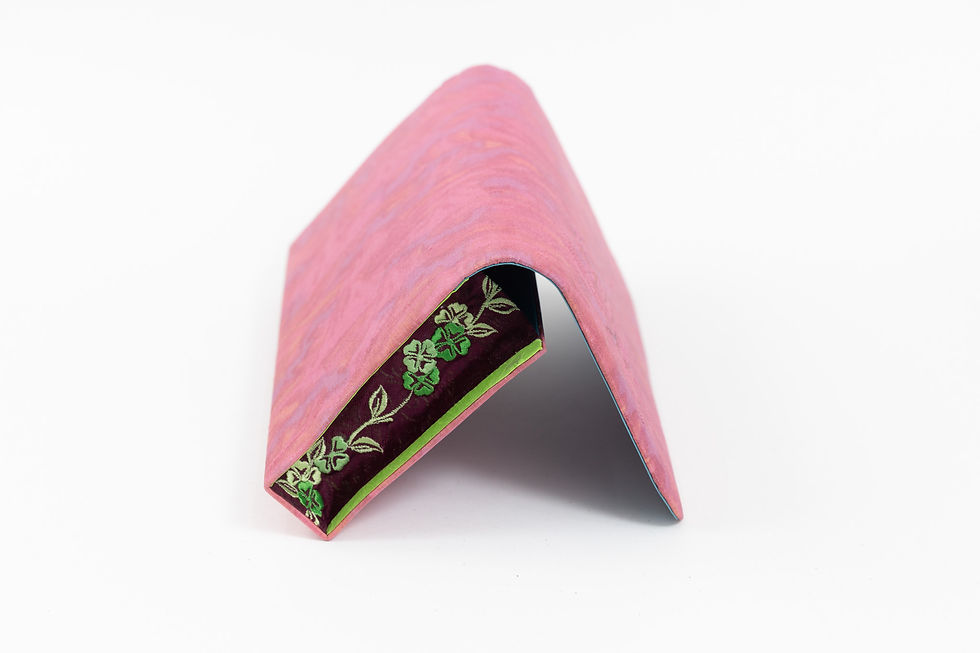Thumbnail: Isabel in Rose Pink with Green Flowers Embroidery