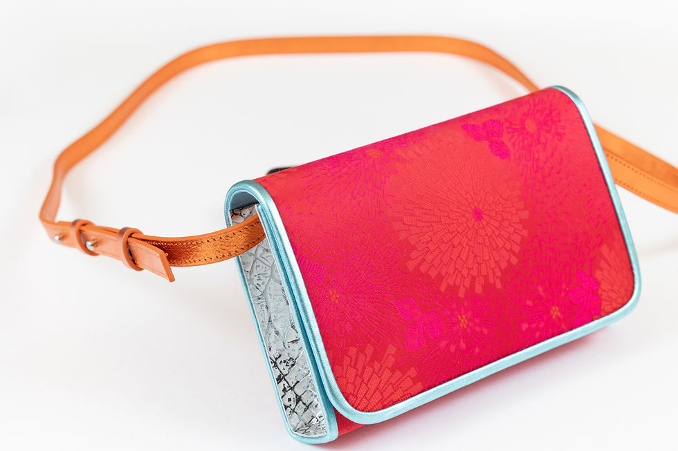 Thumbnail: Perla in Fuchsia and Orange Florals with Silver Python Print