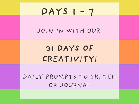 An August of Creativity: 31 Days of Drawing & Journaling Prompts