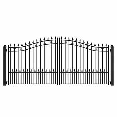 Traditional ornamental steel driveway gate with spear top detail – Jacksonville gate design