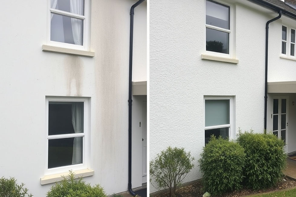 Pressure Washing_ Cleaning dirt, mould, and old paint before application.__Plaster & Rende