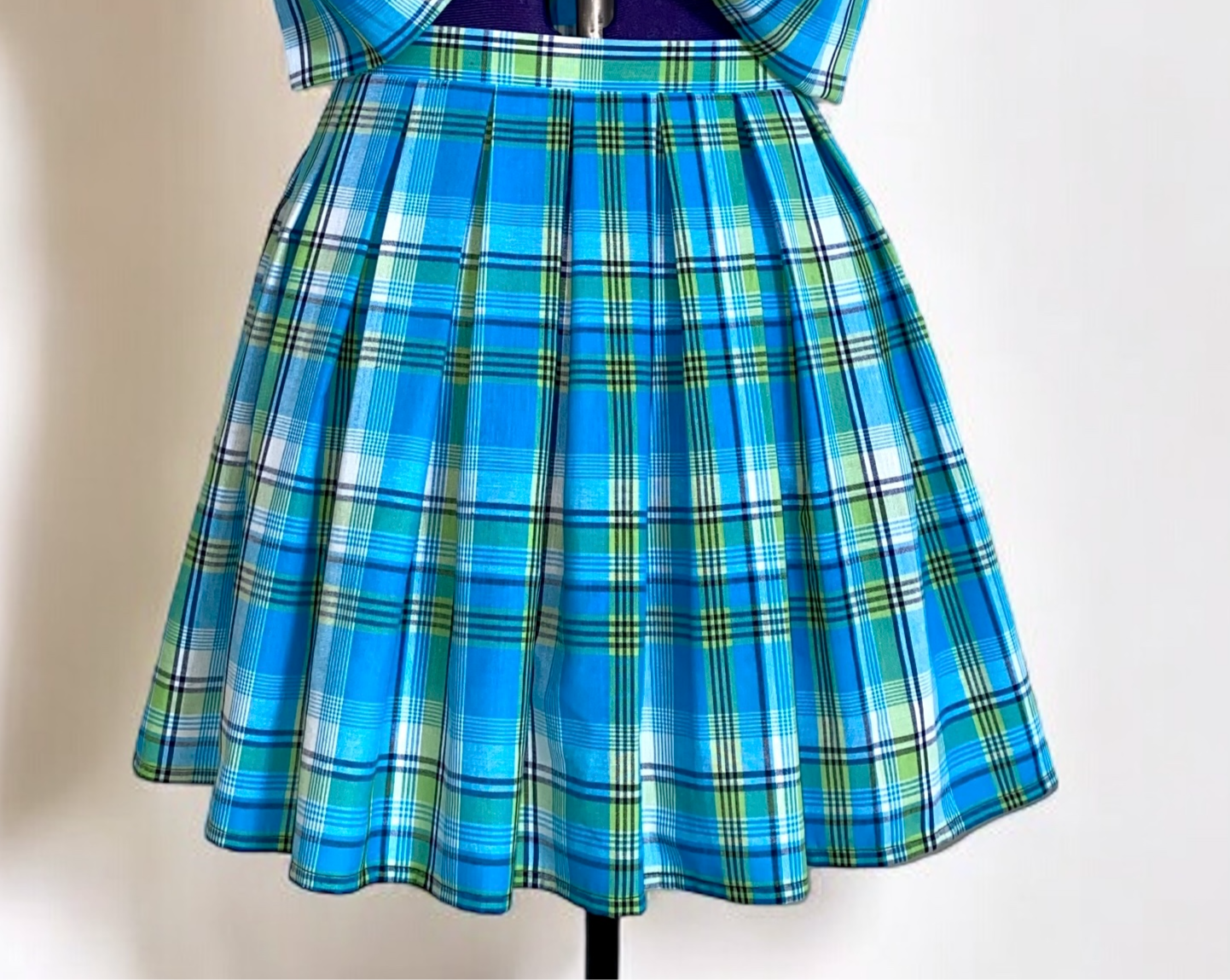 jupe madras plissées