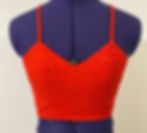Top broderie anglaise rouge