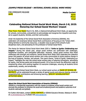 Sample Media Release