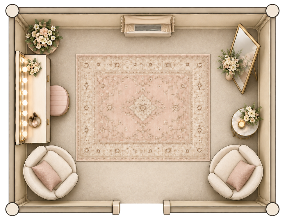 Bridal Suite Floor Plan in the Bunk House