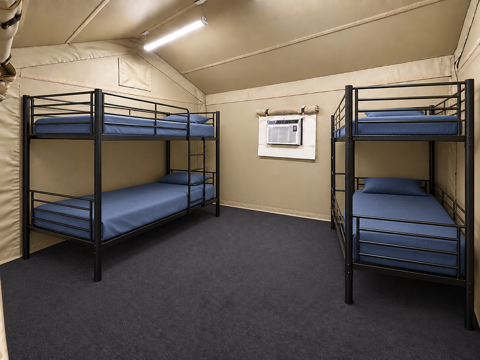 Bunk Beds inside a Bunk House