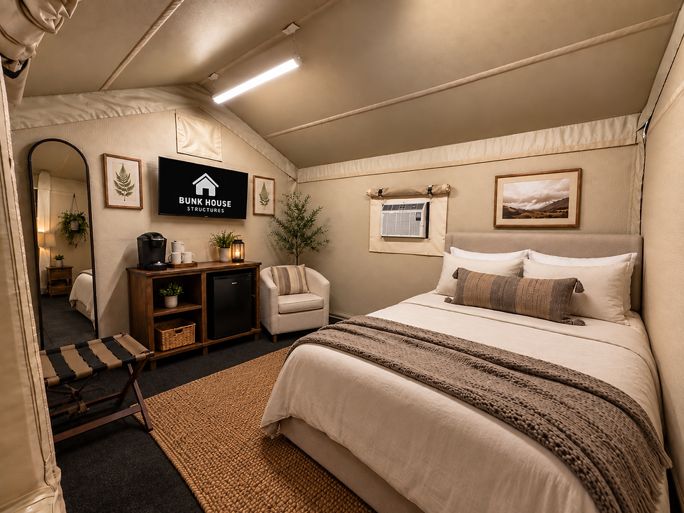 Glamping Interior with the Bunk House