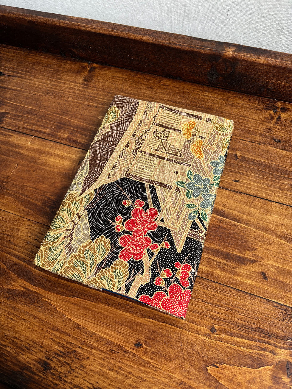 Thumbnail: Golden Maple & Chrysanthemum Vintage Silk Kimono Journal / 金楓菊柄ジャーナル