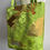 Thumbnail: Golden Fan Bright Line Green Vintage Silk Kimono Tote bag/ライムグリーンと扇のトートバック