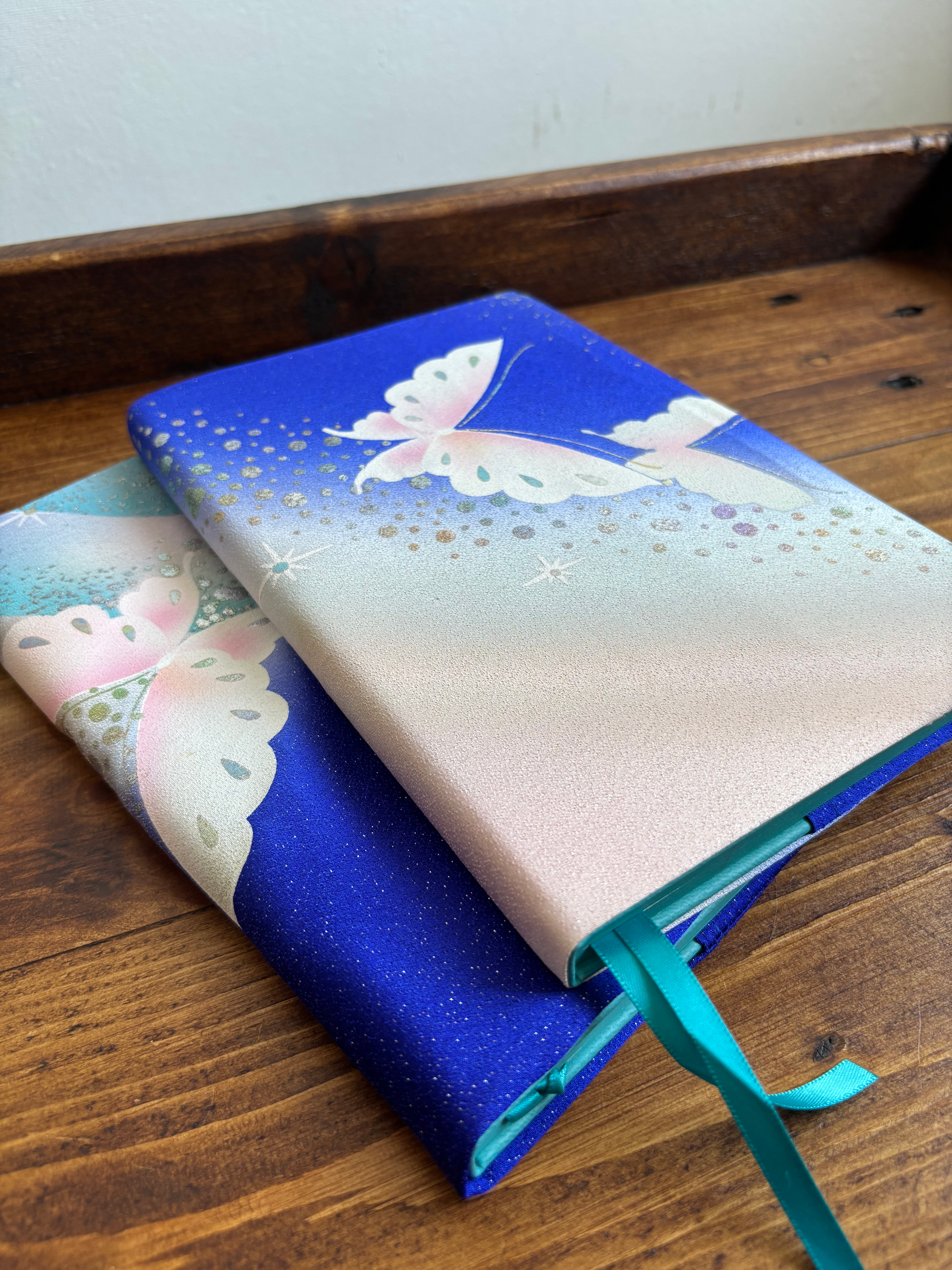 Brilliant Butterfly Vintage Silk Kimono Journal / 蝶々のジャーナル