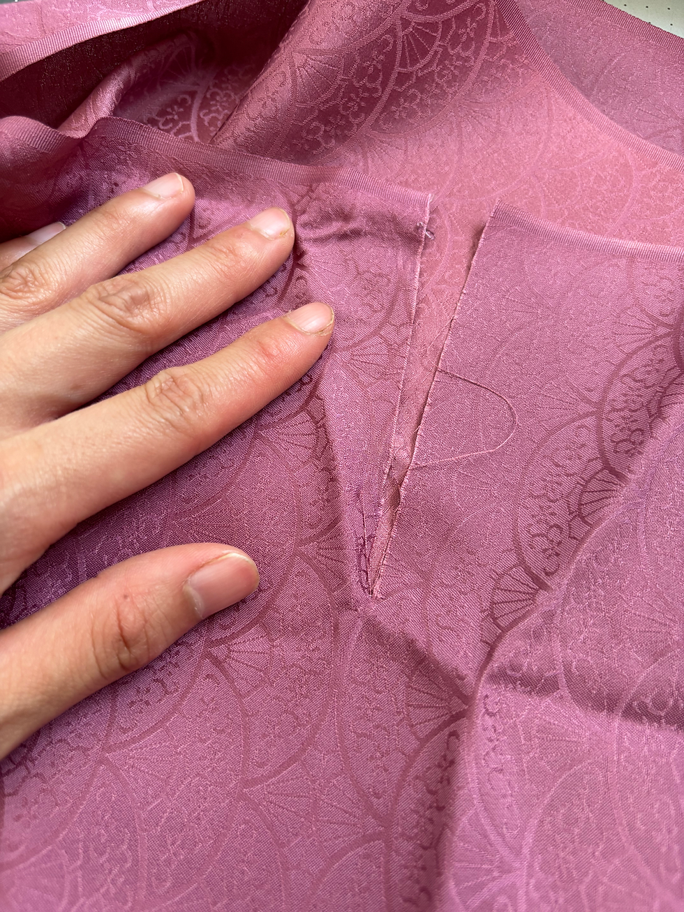 Thumbnail: Fan Wave Kimono / 扇波文様の着物 - 35 cm (13.7") Width (Sold by 1 m)