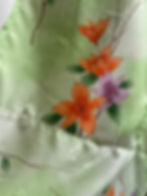Thumbnail: Graceful Lily Vintage Silk Kimono Wrap Skirt/百合のスカート