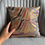 Thumbnail: Golden Plantain Leaf Vintage Silk Kimono Cushion / 金芭蕉葉 クッション