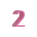 Numero 2 em vermelho