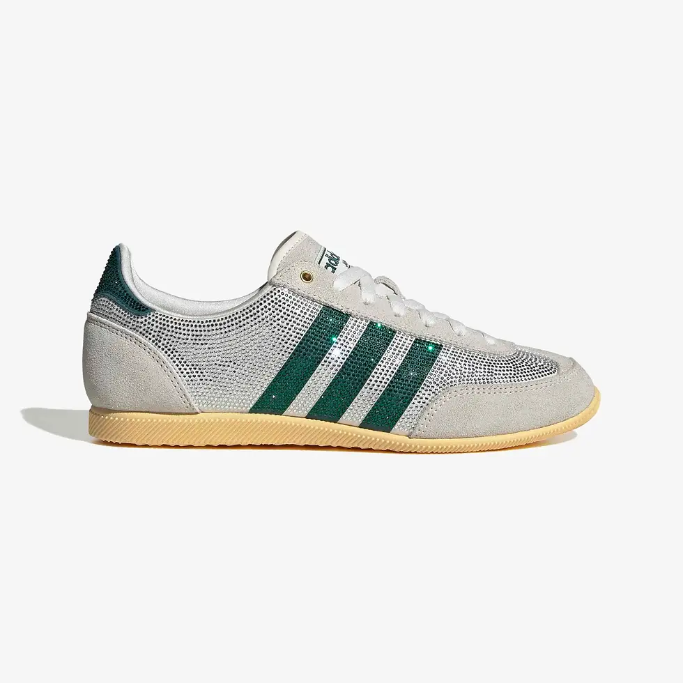 Adidas Women's Japan Rhinestone Sneakers KJ4911 in cwhite, ricgreen, ortin