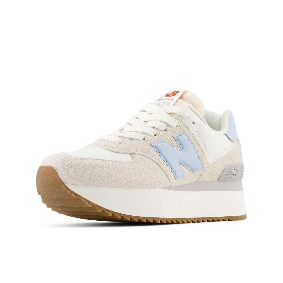 New Balance Women's 574+ Sneakers WL574ZQC in moonbeam seasalt light blue