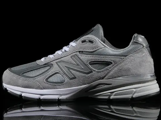 New Balance Made in USA 990v4 sneaker in grey suede