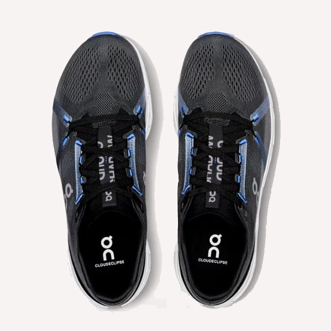 On Cloudeclipse Men's Sneakers in black frost upper detail