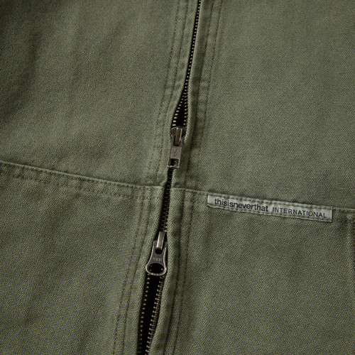 Thisisneverthat Overdyed Hooded Jacket | olive | Evolve Clothing