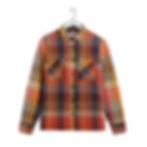 Wax London Whiting Pike Check Overshirt in orange, multi