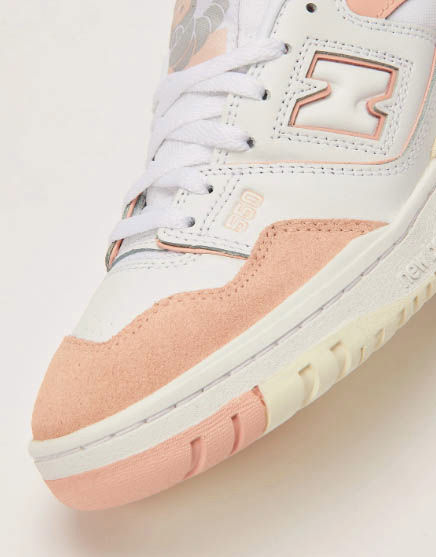 New Balance 550 Sneakers for Women in white with pink trim GSB550CD